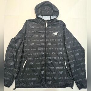 New Balance Charcoal Logo Windbreaker